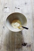 Honey ice cream with cherry beer sabayon (a dish by the award-winning, Flemish chef Kobe Desramaults)