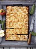 Apple cake with almond crumbles