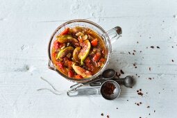 Pepper chutney with figs and sumach