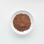 A plate of flax seeds