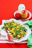 Avocado, mango and macadamia salad