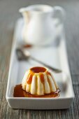 Panna cotta with an orange and caramel sauce