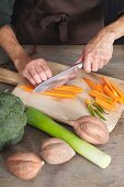 Vegetables being prepared