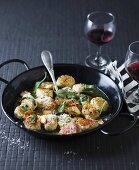 Spinach and ricotta gnocchi with sage and almond butter