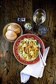 Fettuccine con nocciole with butternut squash, roasted hazelnuts and a creamy sauce (Italy)