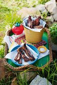 Lamb ribs for an outdoor picnic