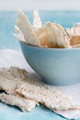 Dried Icelandic cod in a light blue bowl