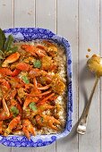 Crayfish curry on a bed of rice (Portugal)