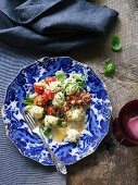 Quinoa salad with tomatoes and mozzarella