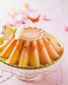 Peach and yoghurt pudding