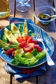 Avocado salad with strawberries