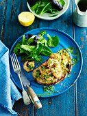 Garlic prawns with sourdough toast