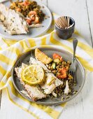 Fish fillet with lentil curry