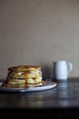 Stack of Pancakes with Maple Syrup