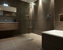 Luxury bathroom in a contemporary home