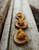 Pancakes with quince compote