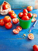 Bucket of tomatoes