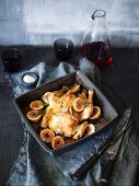 Chicken roasted with butter, figs and verjuice