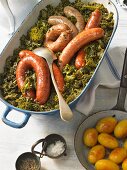 Kale and sausages