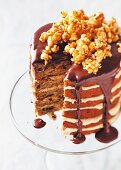 Peanut and chocolate cake