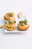 Pumpkin and cream cheese crackers