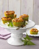 Wild herb muffins with cheddar cheese and pine nuts