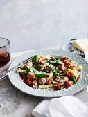 Pasta with Salsiccia, Tomatoes and Chilli