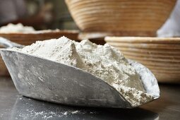 Flour in a scoop