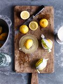 Lemons and a lemon press