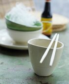 Asian bowl and chopsticks