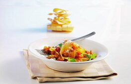 Pappardelle with fish bolognese