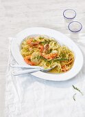 Linguine with fennel and prawns