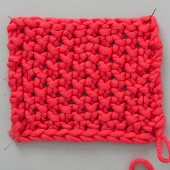 A piece of knooking – knitting with a hook