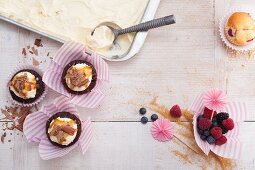 Summer cupcakes with ice cream