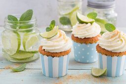 Mojito cupcakes with cream cheese frosting