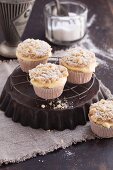 Apple and vanilla cupcake with butter crumbles