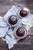 Mohr im Hemd (chocolate pudding) with cream