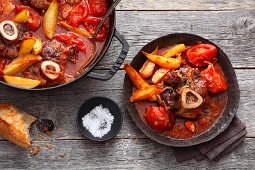 Osso bucco with tomato sauce (Italy)