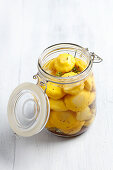 Pickled patty pan squash