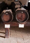 Oak barrels of balsamic vinegar