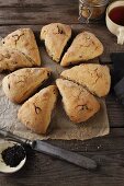 Scones with dried cranberries and cinnamon