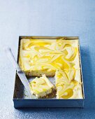 Lemon and passion fruit cheesecake