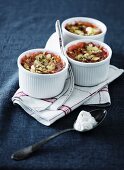 Rhubarb crumble