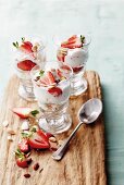 Vegan Eton Mess with strawberries and goji berries