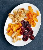 Various vegetable crisps