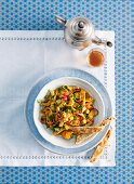 Chicken curry with crispy naan bread