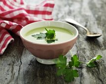 Herb soup with parsley