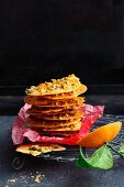 Spiced mandarin thins with pistachios and anise