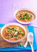 Indonesian chicken soup with coriander