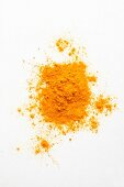 Turmeric powder seen from above